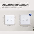 thumbnail image 6 of Hyper Tough Impact-Resistant 2 Toggle Mid-size Wallplate, Durable Thermoplastic, White Finish, 6 of 9