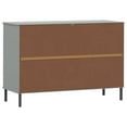 thumbnail image 5 of vidaXL Sideboard with Metal Legs Grey 113x40x77 cm Solid Wood OSLO, 5 of 5