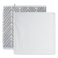 thumbnail image 2 of DII 11" Square Polyester Cube Herringbone Storage Bin in Gray (Set of 2), 2 of 7