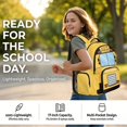 thumbnail image 4 of Bulopur Yellow School Bus Print Kids School Backpack Set 4 Pcs Breathable Durable Kids School Bag with Lunch Box, Pencil Case and Water Bottle Cover for Toddler Boys, 4 of 7