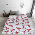 thumbnail image 5 of Vsdgher Cartoon Lobsters 1 Ultra-Soft Micro flannel Blanket Throw Blankets for Couch Sofa, Bed (4 sizes)-60"x50", 5 of 7