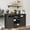 Gray, variant on Farmhouse TV Stand for 65+ Inch TV, Tall Entertainment Center with Sliding Barn Doors, Rustic Wood Storage Cabinet Media Console for Living Room,White