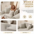 thumbnail image 6 of 65" Oversized Indoor Cloud Couch Chair, Boneless Wide Armrest Chaise with 3 Pillows, Comfy Cozy Sofa Bed, White, 6 of 7