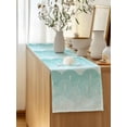 thumbnail image 5 of Table Runner 90 Inches Long for Kitchen Dining, Blue Ombre Dresser Scarf Farmhouse, Dining Table Decorations for Wedding/Parties, Farmhouse Stripes Modern Abstract Art 13 x 90 In, 5 of 8