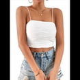 thumbnail image 1 of Camisola de Mujer con Espalda Nadadora, Doble Capa, Tirantes Finos, Fruncido, Minivestido de Club S, 1 of 9