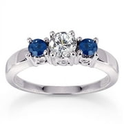 Wg Ks Sapphire Diamond Ring - Allure