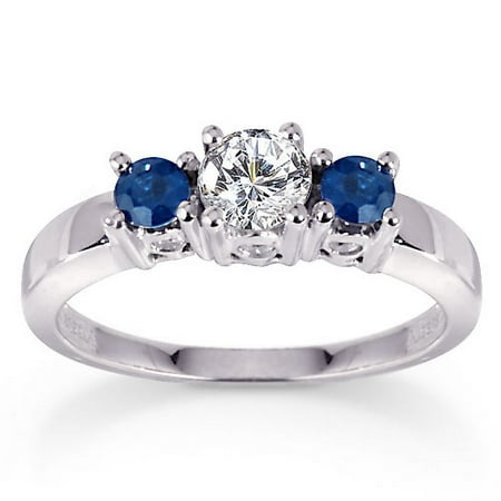 Wg Ks Sapphire Diamond Ring - Allure