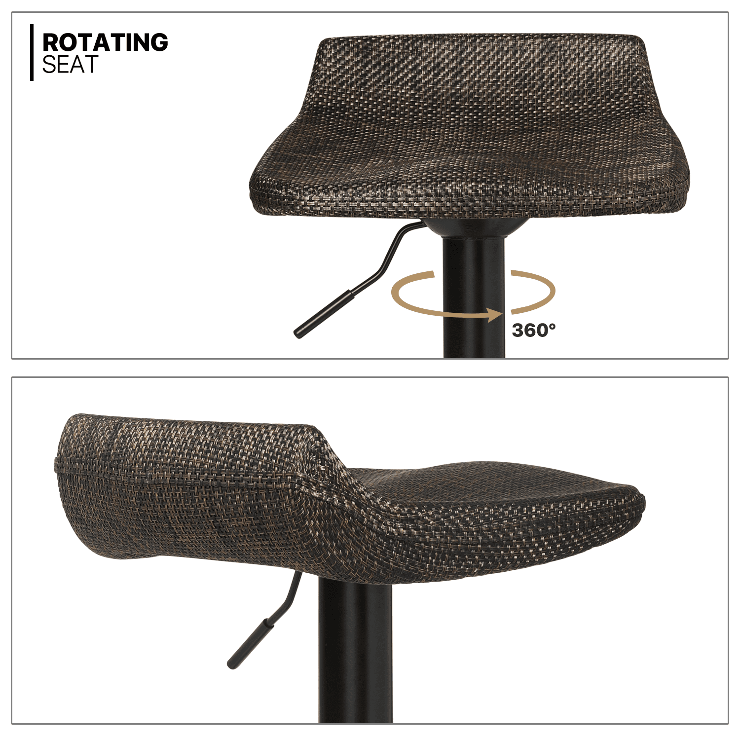 Square Dining Table Magshion 31 Round Bar Table, Height-Adjustable