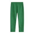 thumbnail image 6 of Girl's Leggings Multipack, 2 Pack Comfy Soft Leggings for Girls 3-12 Years, Stretch Elastic Waist Pull on Pants (9 Years, Green 02), 6 of 7