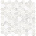 thumbnail image 1 of Hexagon Marble Peel & Stick Backsplash Tiles - White, 1 of 1