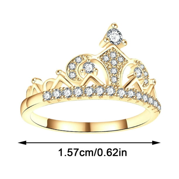 Xihbxyly Nueva Joyería de Novia, Romántico Conjunto de Anillos de Diamantes, Elegante Anillo de Compromiso de Circonita, Elegante Alianza de Boda, Regalo Perfecto de Navidad, Ocasiones Especiales, Di