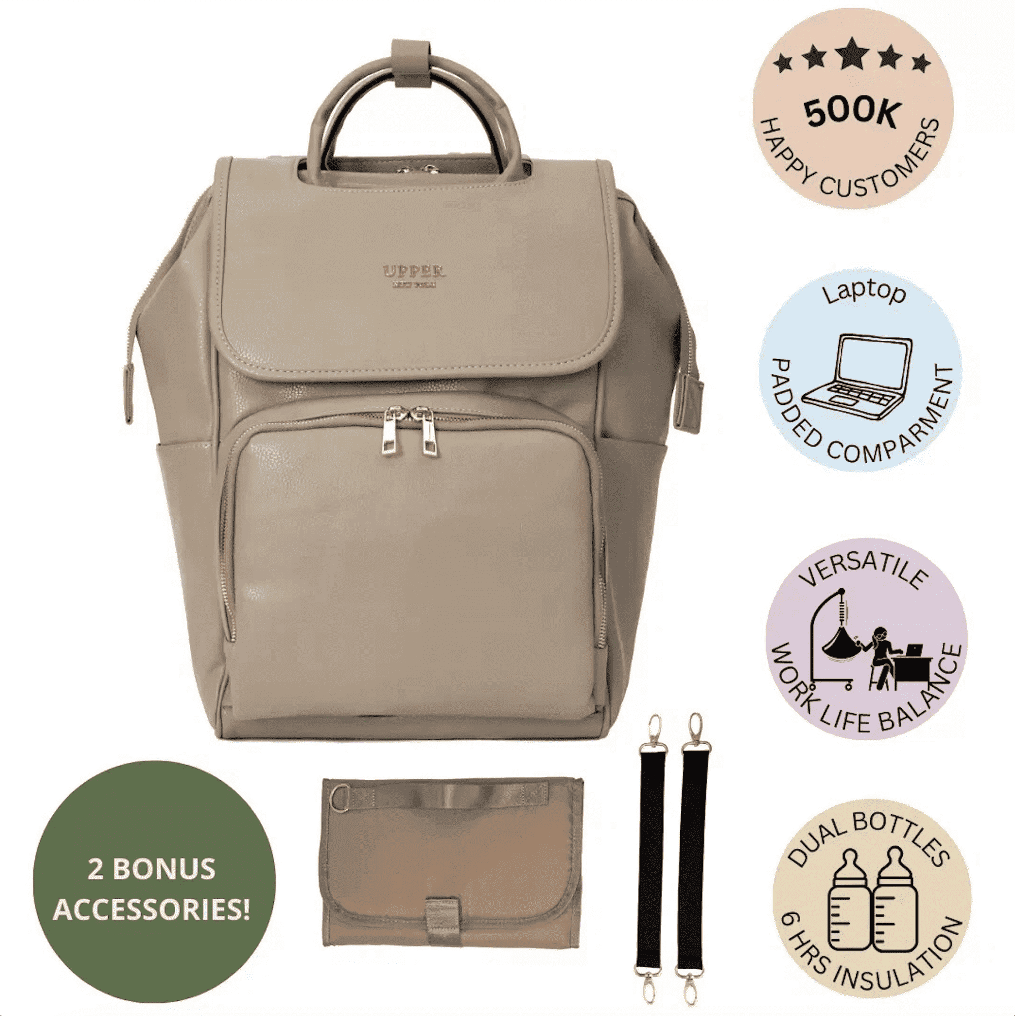 🔥 Best Trending Diaper Bag Backpack Changing Bag for Mom, Baby Shower Gift, Travel