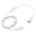 thumbnail image 1 of Uxcell USB Cable with ON/Off Button Switch, Uxcell USB Male to Female Extension Cord, for LED Desk Lamp LED Strip 6.56 ft, 1 of 6