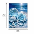 thumbnail image 4 of DIY Ocean Wave Pearl Diamond Painting Art Kit with Frame, Beach Pearl Beads Art Craft for Adults Beginner, Gemstone Diamond Dots Beads for Home Wall Decor, 4 of 8