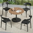 thumbnail image 4 of VECELO Stackable Patio Dining Chair Set of 4, Outdoor/Indoor Dining Chairs for Restaurant, Poolside and Garden, No Assembly, Black, 4 of 13