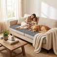 thumbnail image 2 of decorUhome Washable Pet Friendly Sofa Cover, Non-Slip Anti-Scratch Furniture Protector, Decorative Slipcover for Home (Grey, 27.6" x 27.6"), 2 of 11