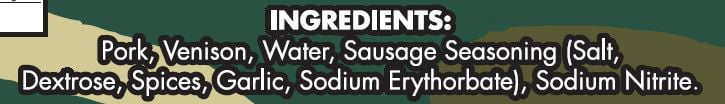 Kountry Boys Sausage, Pork with Venison Added Hickory-Smoked Sausage, 12 oz, All-American Pork, 11g Protein, Refrigerated