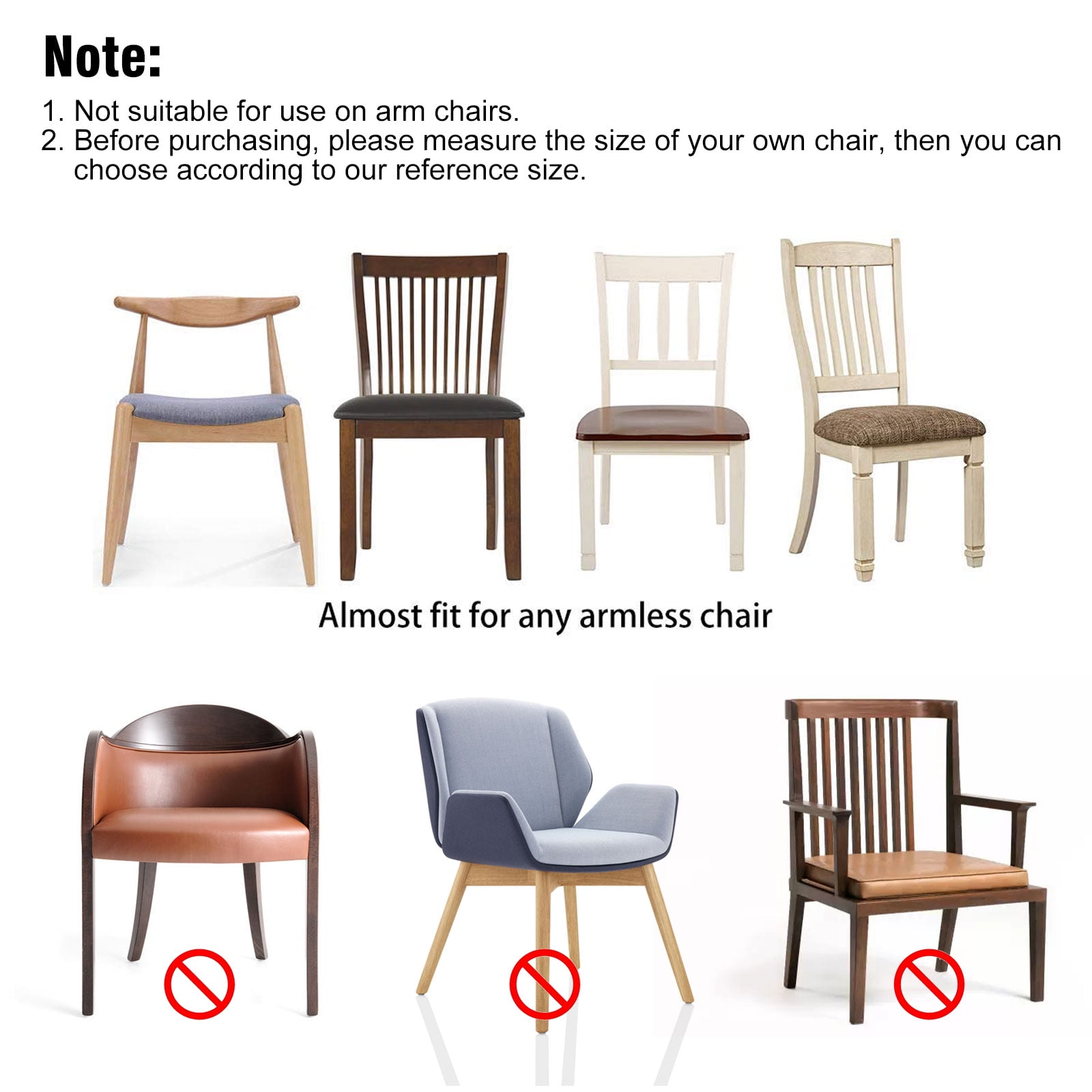 Stretch Dining Chair Seat Covers for Dining Room Removable Anti Dust Chair Seat Protector Slipcovers