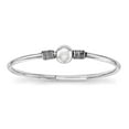 thumbnail image 2 of Primal Silver Sterling Silver Polished Flex Open Catch Child's Bangle, 2 of 5
