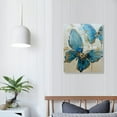 thumbnail image 4 of Nawypu  Canvas Butterfly Canvas Prints Gold Blue Wall Art for Kitchen Modern Bathroom Wall, 4 of 5