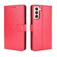 thumbnail image 1 of Funda tipo libro para Samsung Galaxy S21 5G, cartera todo‑en‑uno, funda multifuncional con tarjetero y correa de muñeca desmontable, 1 of 5