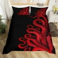 thumbnail image 2 of Erosebridal Red Octopus Comforter Cover Queen,Marine Animal Bedding Sets Queen Size,Super Cozy Reversible Duvet Cover Queen,Ocean Theme Decor,3-Piece(No Comforter), 2 of 7