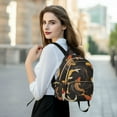 thumbnail image 6 of FORMRS Mini Backpack Purse for Women Travel Daypack Casual Shoulder Bag, Black Fish Pattern, 6 of 7