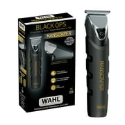Wahl Manscaper Black Ops Rechargeable Trimmer for Men, Waterproof, 4x Closer, Rubber Grip, 3024864