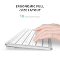 thumbnail image 4 of iClever Wireless Keyboard and Mouse, GK08 Wireless Keyboard Mouse Combo, Ergonomic, Quiet, Full Size Design with Number Pad, 2.4G Connection Slim Mac Keyboard and Mouse for Windo, 4 of 8