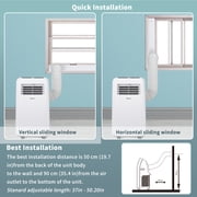 Shinco 8,000 BTU Grey Portable Air Conditioner - 3-in-1 Cool/Dehumidifier/Fan for Rooms Up to 350 sq.ft, Remote Control & 24H Timer, Compact AC Unit for Bedroom/Office