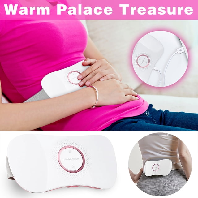 Up to 65% off Portable Cordless Heating Pad, Electric Waist Belt Device, Fast Heating Pad With 3 Heat And 3 Massage Modes, Back Or Belly Heating