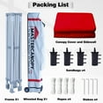 thumbnail image 5 of MASTERCANOPY 10' x 10' Pop-up Canopy Tent Commercial Instant Shelter with 4 Sidewalls, Red, 5 of 6