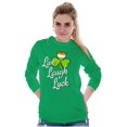 thumbnail image 5 of St Patricks Day Live Laugh Luck Women's Long Sleeve T Shirt Brisco Brands 2X, 5 of 6