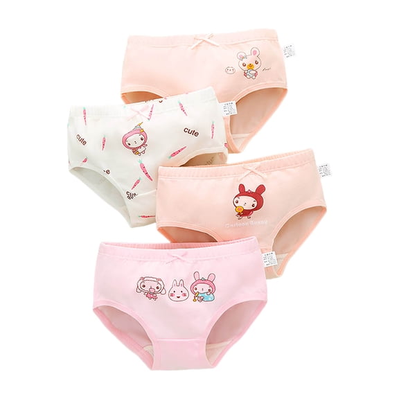 newwalpole Girls Cotton Underwear Soft Boy Shorts Kids Boxer Briefs Panties(Pack of 4) Light Pink for Size 3XL