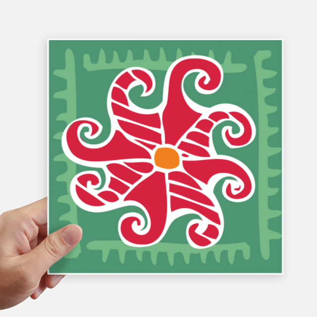 Red Sun Mexico Totems Ancient Civilization Drawing Sticker Tags Wall Picture Laptop Decal Self adhesive