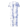thumbnail image 5 of Wancir Women Pajama Sets Two-Piece Nightwear Short Sleeve Sleepwear 1/4 Button Down Pj Lounge Sets with Long Pants, 5 of 6