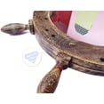 thumbnail image 3 of Nagina International Antique Wall Mirror Ship Wheel | Vintage Rustic Appeal Decor (30 Inches), 3 of 6