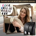 thumbnail image 2 of Car Seat Headrest Hook Zinc Alloy Grey Universal Car Storage Organizer for Purses Groceries Bags, 2 of 6