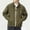 Army Green, variant on Men's Bomber Jacket Workwear Cotton Canvas Lightweight Casual Vintage Trucker Jacket with Zipper Pocket Big and Tall Size S-4XL Khaki