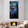 thumbnail image 2 of Elephant Stock Blue Meditating Buddha Wall Art - Vertical Multi Panel Canvas - Living Room Wall Decor - Religion And Spirituality Multi Panel - Black And Gray Decor - 39" x 80", 2 of 8
