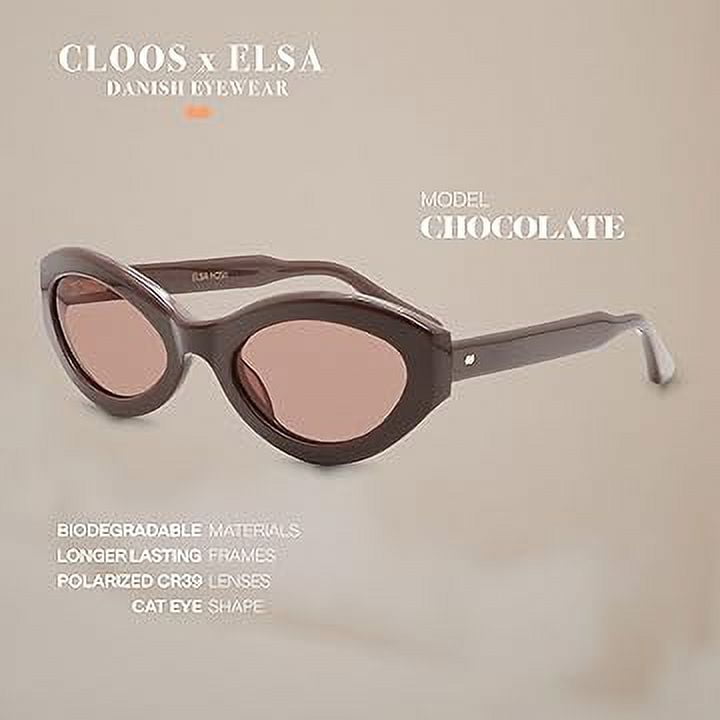 CHRISTOPHER CLOOS x ELSA HOSK Round Vintage polarized eco friendly sunglasses Christopher Cloos x Elsa Hosk Round Vintage Polarized  main image 2