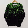 thumbnail image 7 of YABCSAZ St Patricks Day Sweatshirts for Women Irish T-Shirt Long Sleeve Sequin Shamrock Clover Printed Irish Pullover Casual Loose Oversize Charms Shirts Blouse Paddy's Day Great Parade Tops S-XXL, 7 of 7
