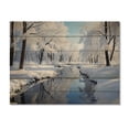 thumbnail image 3 of Designart "Serene Snowy Winter V" Landscapes Print on Natural Pine Wood, 3 of 5