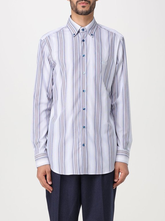 Shirt Men Gnawed Blue Men
