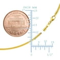 thumbnail image 2 of Round Omega Chain Necklace With Screw Off Lock In 14k Yellow Gold, 1.5mm, 2 of 4