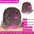 thumbnail image 2 of Highlight Lace Front Straight Human Hair Wig For Black Women 26 Inch, Lace Frontal Wig Pre Plucked With Baby Hair 150% Density, 2 of 5