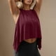 thumbnail image 2 of Camisas para adolescentes,Top corto sin mangas liso para mujer, camiseta deportiva para gimnasio, tejido suave y ligero, cuello redondo, ropa informal, sopatenor, 2 of 9