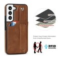 thumbnail image 6 of Dteck for Samsung Galaxy S23 Plus Wallet Card Case, Shockproof Premium PU Leather Soft TPU Business Cover with Wrist Strap Kickstand Flip Stand Protection Case, brown, 6 of 7