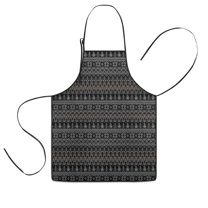 Black Christmas Folk Pattern Kids Aprons for Girls and Boys,Adjustable Neck Strap Toddler Aprons for Kids Cooking Baking