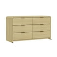 thumbnail image 6 of Grace Modern 60 Double Dresser with 6 Drawers in Natural Oak and Gold, 6 of 10